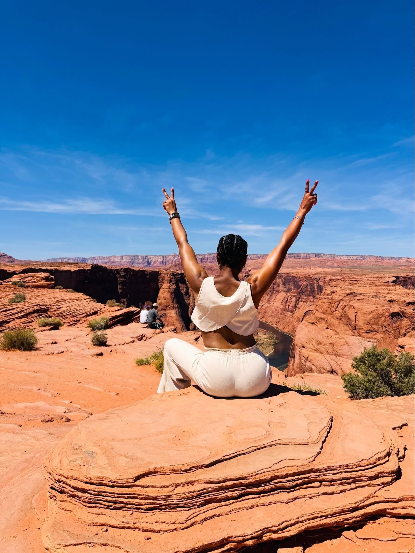 Foto de visitante en tour por Horseshoe Bend